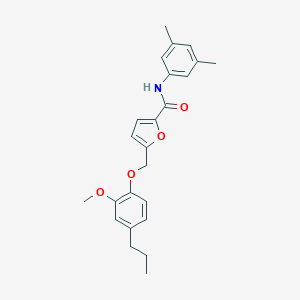 molecular formula C24H27NO4 B443487 N-(3,5-dimethylphenyl)-5-[(2-methoxy-4-propylphenoxy)methyl]-2-furamide 