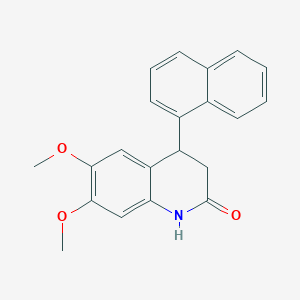 6,7-dimethoxy-4-(1-naphthyl)-3,4-dihydro-2(1H)-quinolinone