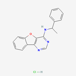 N-(1-phenylethyl)[1]benzofuro[3,2-d]pyrimidin-4-amine hydrochloride