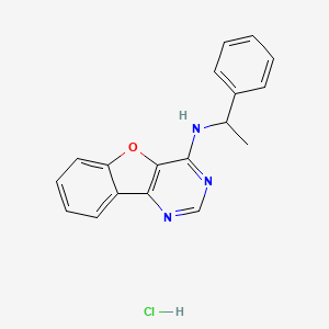 molecular formula C18H16ClN3O B4434882 N-(1-phenylethyl)[1]benzofuro[3,2-d]pyrimidin-4-amine hydrochloride 