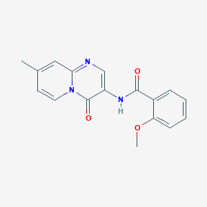 molecular formula C17H15N3O3 B4434907 2-methoxy-N-(8-methyl-4-oxo-4H-pyrido[1,2-a]pyrimidin-3-yl)benzamide 