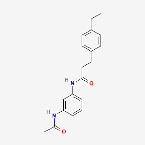 molecular formula C19H22N2O2 B4434908 N-[3-(acetylamino)phenyl]-3-(4-ethylphenyl)propanamide 