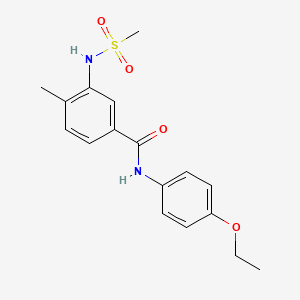 molecular formula C17H20N2O4S B4434930 N-(4-ethoxyphenyl)-4-methyl-3-[(methylsulfonyl)amino]benzamide 