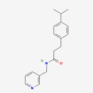 molecular formula C18H22N2O B4434935 3-(4-isopropylphenyl)-N-(3-pyridinylmethyl)propanamide 