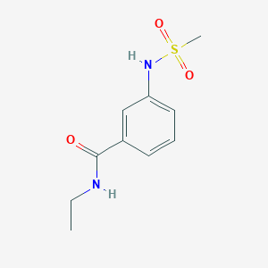 molecular formula C10H14N2O3S B4434936 N-ethyl-3-[(methylsulfonyl)amino]benzamide 