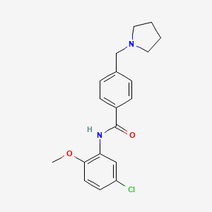 molecular formula C19H21ClN2O2 B4434937 N-(5-chloro-2-methoxyphenyl)-4-(1-pyrrolidinylmethyl)benzamide 
