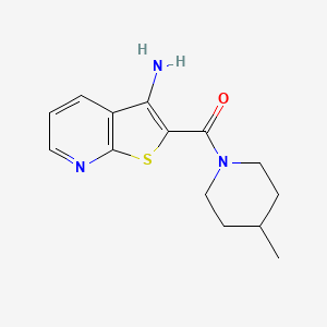 2-[(4-methyl-1-piperidinyl)carbonyl]thieno[2,3-b]pyridin-3-amine