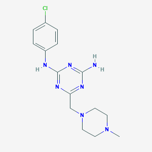 N-(4-chlorophenyl)-6-[(4-methyl-1-piperazinyl)methyl]-1,3,5-triazine-2,4-diamine