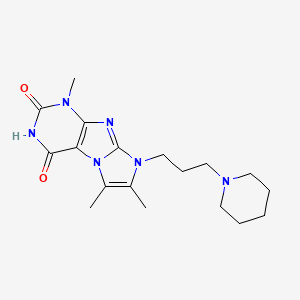 1,6,7-trimethyl-8-[3-(1-piperidinyl)propyl]-1H-imidazo[2,1-f]purine-2,4(3H,8H)-dione