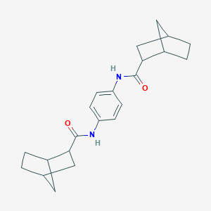 molecular formula C22H28N2O2 B443496 N-{4-[(bicyclo[2.2.1]hept-2-ylcarbonyl)amino]phenyl}bicyclo[2.2.1]heptane-2-carboxamide 
