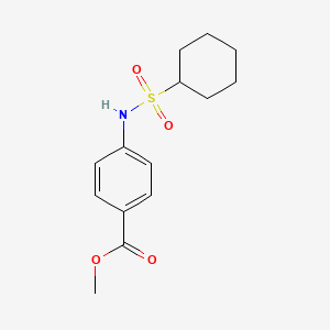 molecular formula C14H19NO4S B4434963 methyl 4-[(cyclohexylsulfonyl)amino]benzoate 