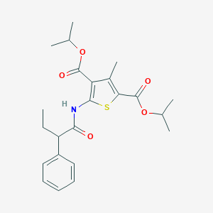 molecular formula C23H29NO5S B443498 Diisopropyl 3-methyl-5-[(2-phenylbutanoyl)amino]-2,4-thiophenedicarboxylate 