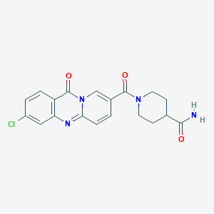 molecular formula C19H17ClN4O3 B4434999 1-[(3-chloro-11-oxo-11H-pyrido[2,1-b]quinazolin-8-yl)carbonyl]-4-piperidinecarboxamide 