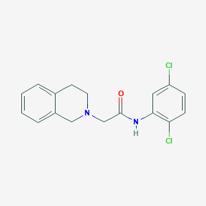 molecular formula C17H16Cl2N2O B4435003 N-(2,5-dichlorophenyl)-2-(3,4-dihydro-2(1H)-isoquinolinyl)acetamide 