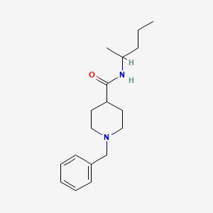 molecular formula C18H28N2O B4435015 1-benzyl-N-(1-methylbutyl)-4-piperidinecarboxamide 