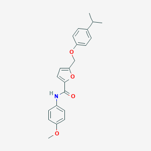 molecular formula C22H23NO4 B443502 5-[(4-isopropylphenoxy)methyl]-N-(4-methoxyphenyl)-2-furamide 