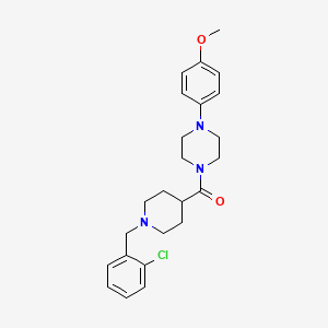 molecular formula C24H30ClN3O2 B4435026 1-{[1-(2-chlorobenzyl)-4-piperidinyl]carbonyl}-4-(4-methoxyphenyl)piperazine 