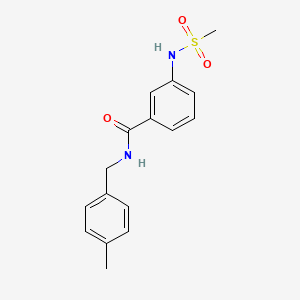 molecular formula C16H18N2O3S B4435031 N-(4-methylbenzyl)-3-[(methylsulfonyl)amino]benzamide 