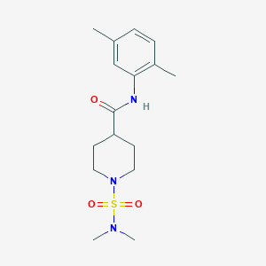 molecular formula C16H25N3O3S B4435037 1-[(dimethylamino)sulfonyl]-N-(2,5-dimethylphenyl)-4-piperidinecarboxamide 