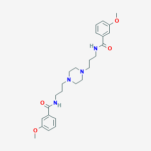 molecular formula C26H36N4O4 B443504 N,N'-(1,4-piperazinediyldi-3,1-propanediyl)bis(3-methoxybenzamide) 
