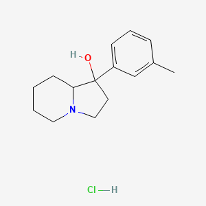 molecular formula C15H22ClNO B4435049 1-(3-methylphenyl)octahydro-1-indolizinol hydrochloride 