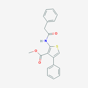 molecular formula C20H17NO3S B443505 Methyl 4-phenyl-2-[(phenylacetyl)amino]-3-thiophenecarboxylate 