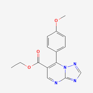 molecular formula C15H14N4O3 B4435061 ethyl 7-(4-methoxyphenyl)[1,2,4]triazolo[1,5-a]pyrimidine-6-carboxylate 