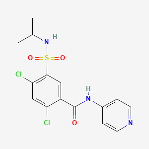 molecular formula C15H15Cl2N3O3S B4435062 2,4-dichloro-5-[(isopropylamino)sulfonyl]-N-4-pyridinylbenzamide 