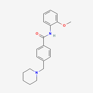 molecular formula C20H24N2O2 B4435076 N-(2-methoxyphenyl)-4-(1-piperidinylmethyl)benzamide 