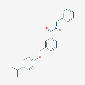 molecular formula C24H25NO2 B443508 N-benzyl-3-{[4-(propan-2-yl)phenoxy]methyl}benzamide 
