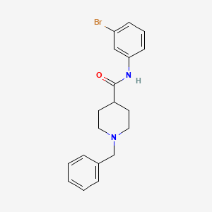 molecular formula C19H21BrN2O B4435085 1-benzyl-N-(3-bromophenyl)-4-piperidinecarboxamide 