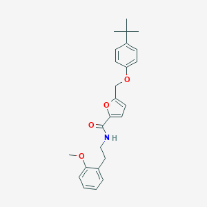molecular formula C25H29NO4 B443511 5-[(4-tert-butylphenoxy)methyl]-N-[2-(2-methoxyphenyl)ethyl]-2-furamide 