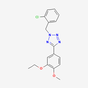 molecular formula C17H17ClN4O2 B4435124 2-(2-chlorobenzyl)-5-(3-ethoxy-4-methoxyphenyl)-2H-tetrazole 