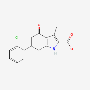 molecular formula C17H16ClNO3 B4435139 methyl 6-(2-chlorophenyl)-3-methyl-4-oxo-4,5,6,7-tetrahydro-1H-indole-2-carboxylate 