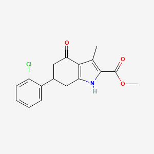 methyl 6-(2-chlorophenyl)-3-methyl-4-oxo-4,5,6,7-tetrahydro-1H-indole-2-carboxylate