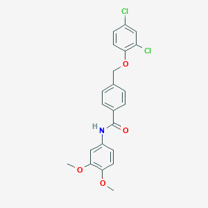 molecular formula C22H19Cl2NO4 B443514 4-[(2,4-dichlorophenoxy)methyl]-N-(3,4-dimethoxyphenyl)benzamide 