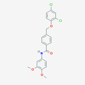 4-[(2,4-dichlorophenoxy)methyl]-N-(3,4-dimethoxyphenyl)benzamide