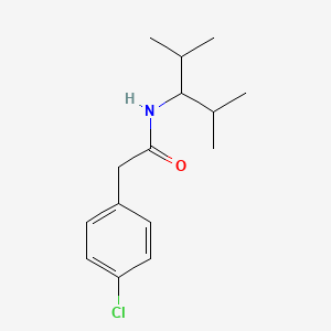molecular formula C15H22ClNO B4435142 2-(4-chlorophenyl)-N-(1-isopropyl-2-methylpropyl)acetamide 
