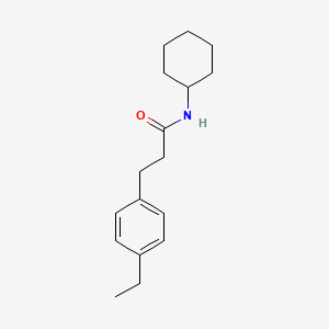 molecular formula C17H25NO B4435157 N-cyclohexyl-3-(4-ethylphenyl)propanamide 