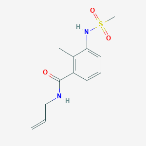 molecular formula C12H16N2O3S B4435165 N-allyl-2-methyl-3-[(methylsulfonyl)amino]benzamide 