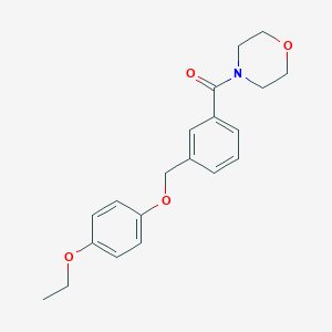 molecular formula C20H23NO4 B443517 4-{3-[(4-Ethoxyphenoxy)methyl]benzoyl}morpholine 