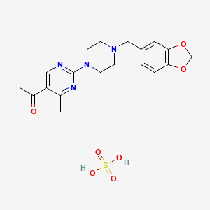 1-{2-[4-(1,3-benzodioxol-5-ylmethyl)-1-piperazinyl]-4-methyl-5-pyrimidinyl}ethanone sulfate