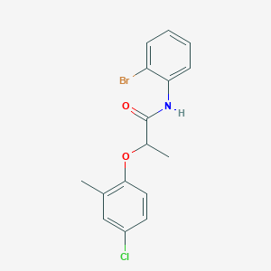 molecular formula C16H15BrClNO2 B443518 N-(2-bromophenyl)-2-(4-chloro-2-methylphenoxy)propanamide 