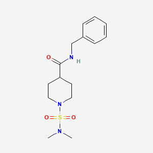 molecular formula C15H23N3O3S B4435190 N-benzyl-1-[(dimethylamino)sulfonyl]-4-piperidinecarboxamide 