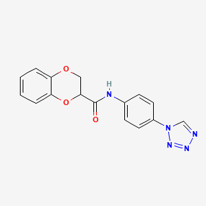 molecular formula C16H13N5O3 B4435202 N-[4-(1H-tetrazol-1-yl)phenyl]-2,3-dihydro-1,4-benzodioxine-2-carboxamide CAS No. 606096-28-0
