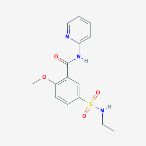 molecular formula C15H17N3O4S B4435208 5-[(ethylamino)sulfonyl]-2-methoxy-N-2-pyridinylbenzamide 