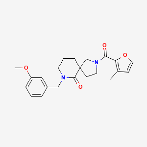 molecular formula C22H26N2O4 B4435220 7-(3-methoxybenzyl)-2-(3-methyl-2-furoyl)-2,7-diazaspiro[4.5]decan-6-one 