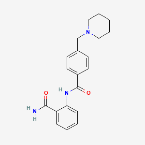 molecular formula C20H23N3O2 B4435236 2-{[4-(1-piperidinylmethyl)benzoyl]amino}benzamide 