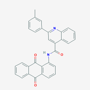 N-(9,10-dioxo-9,10-dihydro-1-anthracenyl)-2-(3-methylphenyl)-4-quinolinecarboxamide