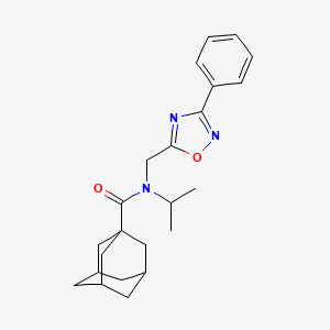 molecular formula C23H29N3O2 B4435240 N-isopropyl-N-[(3-phenyl-1,2,4-oxadiazol-5-yl)methyl]-1-adamantanecarboxamide 
